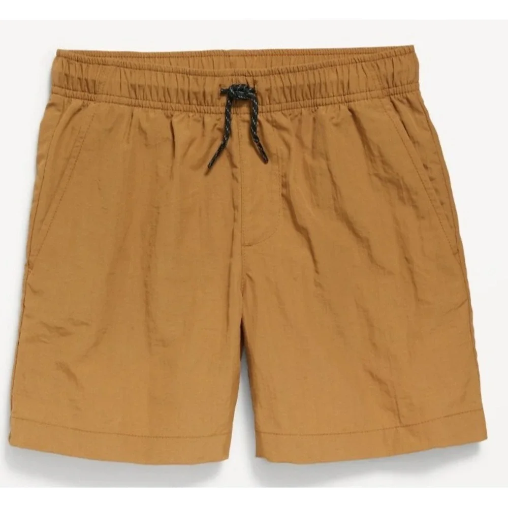 Boys Shorts Size 8‎ Medium Old Navy Above Knee Tech Brown Nylon Drawstring